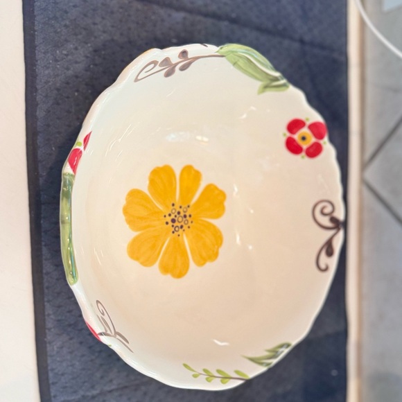 JARDINE Vida Eva Mendes for Espana Handpainted Ceramic 11” Serving Bowl - Picture 11 of 15